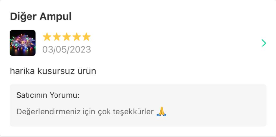 harika kusursuz ürün